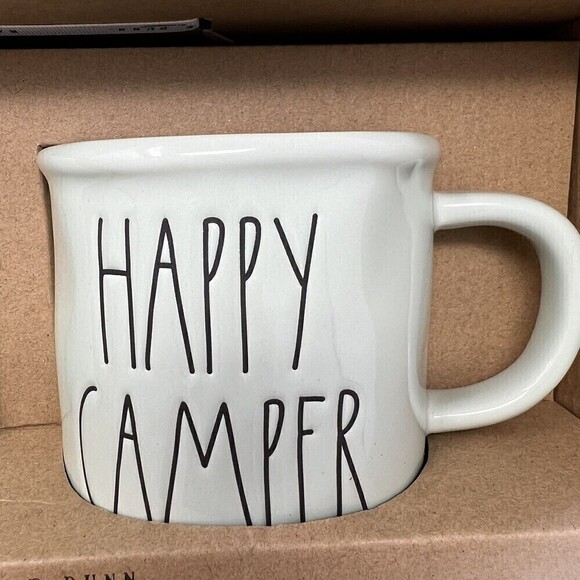 Rae Dunn Travel Fund Coin Bank Change Jar Camping/Travel Set Happy Camper Mug - Picture 5 of 14